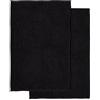 Decomira Tappeto Bagno Antiscivolo in Ciniglia | Tappetino bagno super assorbente, lavabile in lavatrice | Per il bagno, la doccia, la vasca da bagno o come tappetino WC | Nero - 50x80 cm (2 Pz)