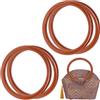 PH PandaHall 4pz Manici Rotondi per Borse 13.5cm Manici per Sacchetti Maniglia Sostituzioni Borsa Decorativa Maniglia Plastica per Primavera Borse Uncinetto Macramè Cannucce Spiaggia Tela, Marrone