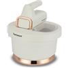 Techwood TMB-340 Impastatrice con Doppia Vasca 3,5L, 500W, Fruste e Ganci, Coperchio Antirumore