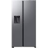 SAMSUNG Frigorifero Side by Side AI RS80F66KCT/EF con Dispenser Acqua/Ghiaccio, Wifi con AI Energy Mode, Total No Frost, SpaceMax, 634 L, LxAxP: 91,2 x 178,4 x 72,6 cm, Inox