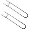 Hayaww 2 pcs Sollevatore per griglia per Barbecue Sollevatore per griglia Sollevatores in Acciaio Inox per griglias Grill griglias Sollevatores Pinza per Sollevamento Accessorio per Barbecue (A)