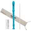 EAST TOP Flauto dolce soprano per bambini principianti, flauto dolce tedesco a 8 fori, in plastica, 3 pezzi, con bastoncino per la pulizia, custodia in cotone, grafico per diteggiatura, scatola