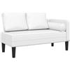 vidaXL Sdraio con Bianco Crema in Similpelle, divano letto, divano imbottito, seduta da soggiorno, dormeuse, seduta da salotto, divano 2 posti