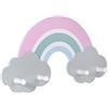 KINDSGUT appendiabito da parete in legno per bambini, Appendiabiti per bambini, 4 appendini, per giacche e zaini, multicolore, Amelie