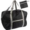 WEDO Bagogo, borsa da viaggio pieghevole (35 l), nylon impermeabile e leggero, spallacci regolabili, cerniere impermeabili, nastro per il fissaggio del trolley, nero