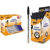 BIC Penne Blu A Sfera, Cristal Original, Punta Media & Penne Nere A Sfera Cristal Original, Punta Media, 1.00 Mm