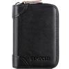 PORRASSO Porta Carte di Credito Pelle Portamonete Uomo Portafoglio con Protezione RFID Portatile Porta Tessere con 12/20/30/45 Porta Carte di Credito Nero B
