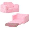 MeMoreCool Divano Pieghevole 2 in 1, Divano Letto per Bambini e Bambine, Mini Divano da Gioco, Colore: Rosa