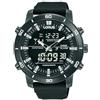 Lorus Cronografo al quarzo doppio display quadrante digitale 100 m (46 mm) / silicone nero RW661AX9