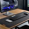 DUNSOO Tappetino Scrivania Feltro,100 x 40cm Tappeto Scrivania,Tappetino Mouse Grande,Tappetino Da Scrivania Antiscivolo,Adatto Per l'Uso In Ufficio e Home Office(Grigio scuro)
