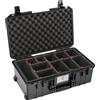 PELI 1535 Air - Valigetta di protezione leggera con ruote con fotocamera, impermeabile e antipolvere, volume 27 l, sistema di suddivisione TrekPak (regolabile), colore: Nero