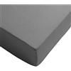Daydream Lenzuolo con Angoli Elasticizzati, in Jersey, Colore: Grigio, Cotone, 200x90 cm