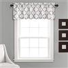 Lush Decor Bellagio - Tenda oscurante, motivo geometrico, per soggiorno, sala da pranzo, camera da letto, 132,1 x 45,7 cm, grigio