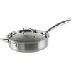 KAMBERG - Padella Ø28 cm in acciaio inox 18/10 triply - Senza PFAS - Coperchio incluso - Tutti i piani cottura inclusi induzione e forno - 0008279, grigio
