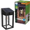 Philips Geri Lampada solare da parete quadrata, per esterni, UltraEfficient, lampadina solare sostituibile, sensore di movimento, 2700K, Nero