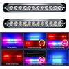 Willpower 2pz LED Lampada di Emergenza Strobo 12LED Blu Rosso Lampeggiante Luci 12V 24V 18 Modalità Barra Luminosa IP67 per Camion Rimorchi Auto Camper Fuoristrada Trattori, Sicuro Faretti Fendinebbia