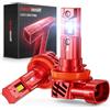 Torchbeam Lampadine H11 LED 100W 24000LM, 800% 6500K Bianco Freddo, 1:1 Design H11/H8/H9 Lampadina Sostituzione per Alogena, Plug and Play, Confezione da 2