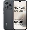 HONOR 400 Lite Smartphone 5G Dual SIM NFC, 8GB RAM 256GB Memoria, 108MP con pulsante AI telefono Android 15, 6.7 pollici AMOLED Eye-Care Display, 5230 mAh,IP64&SGS, Velvet Black [Versione italiana]