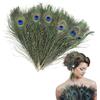 JDCMEI 20 Pezzi Piume di Pavone, Piume di Pavone Naturali Piume Occhio Pavone Verde Piume Coda Pavone Piume Naturali con Occhio di Pavone per Fai da Te Embellishments Decorazioni per la Casa di Nozze