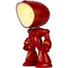 Dudùu Mini Lampada da Tavolo Pieghevole a LED, Luce Calda, Tascabile, per Lettura, Comodino o Scrivania, forma di Supereroe (Rosso)