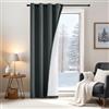 EMEMA Tende Opache, Tenda Termica Doppio Strato Isolante Termico Protezione dal Freddo Tenda Oscurante 1 Pezzo Tenda Appesa Partizione Tenda per Porta Protezione dal Vento, 225x132 Grigio