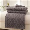 Mezzar Coperta Matrimoniale Pile, Coperta per Divano Morbida, Plaid Pile Blanket per Letto Caldo e Confortevole (Marrone, 130 * 150CM)