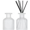 DEARBAG 2 PCS Bottiglie di Diffusore Nero Vetro Vuote per Diffusori, 150ML Flaconi per Diffusore in Vetro, Contenitore per Oli Essenziali Aromaterapia Vaso Fragranze per la Casa (Glassato)