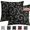 SoNiT home decor SONIT - Federe Cuscini Divano Nero 50x50cm con Cerniera a Scomparsa, Copricuscini Decorativi Cotone Traspirante, Fodere Cuscino Arredo per Salotto e Camera da Letto, Made in Italy