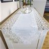 EXQULEG Tovaglia in macramè, stile bohémien, in pizzo, fatta a mano, con ricami in macramè, centrotavola, decorazione (40 x 150 cm)