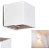 hofstein Lampada da parete Mazara in ceramica bianca, lampada da parete con effetto up & down, 1 x G9 - attacco, lampada da parete interna verniciabile con i colori abituali, senza lampadina/e