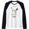 Peanuts Snoopy Super Superhero Vintage Fumetto Eroe Fan Maglia con Maniche Raglan
