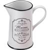Maestro Paris Maison - Brocca in ceramica con manico, 1 l, colore: Bianco/Nero