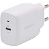 Amazon Basics Caricatore da parete con 1 porta, USB C ,da 20 W, non-GaN, spina del europea, Bianco, 2.76 x 8.3 x 4.39 cm