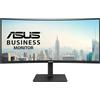 ASUS Business VA34VCPSR Monitor Curvo 34, Wide QHD (3440x1440), HDMI, DisplayPort, Hub USB, Porta LAN RJ45, Design Ergonomico, Flicker Free, Bassa Luce Blu, Nero