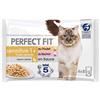 PERFECT FIT Sensitive 1+ - Sacchetti per gatti adulti sterilizzati - Soddisfa esigenze specifiche di un gatto sterilizzato - Ricco di pollo e salmone - 52 bustine da 85 g
