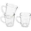 CUCUBA Set 3 Tazzine da Caffè in Vetro Trasparente Forma Alta 70ml Lavabili