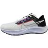 Nike Wmns Air Zoom Pegasus 38, Sneaker Donna, White/Mtlc Silver-Black-Flash Crimson-Anthracite-Wild Berry, 36 EU
