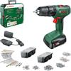 Bosch Home and Garden Trapano con percussione a batteria EasyImpact 18V-40 (avvitamento e foratura su legno, metallo plastica; nella muratura; 241 punte; 1 da 1,5 Ah 18 V)