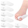 KHYYQUA 6 Pezzi Divaricatore Alluce Valgo Trasparente,Alluce Valgo Correttore Separadita,Correttore Separatore in Morbido Silicone,Piedi a Martello, Ridurre il dolore all'alluce,Unisex