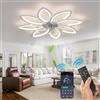 WDENI Ventilatore Da Soffitto Con Lampada A Led, Camera Da Letto Con Ventilatore A Soffitto, Regolazione A Distanza Della Luce A 3 Velocità Del Vento (90CM-Bianco)