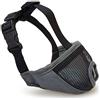 Arquivet Museruola per Cani di hocico Corto - Museruola per Cani - Traspirante e Anti mordenti - Poliestere - Chiusura con Clip in plastica - Dimensioni XS-S/23 cm, Grigio
