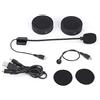 Terisass Auricolare Bluetooth per moto/Altoparlanti per interfono BT17 Cuffie per casco impermeabile Musica stereo Cuffie per motociclette a mani libere