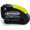 ARTAGO 30X10 Blocca Disco per Moto Alta Gamma, Senza o Con Allarme Don't Touch 120dB, Antifurto Omologato SRA e SSG, Lucchetto Alta Sicurezza Anti-Trapano 5mm, Doppia Chiusura Acciaio Temperato ø10mm