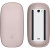 kwmobile Custodia Silicone Mouse Compatibile con Apple Magic Mouse 1/2 Cover - Antipolvere - Case Morbida - Semitrasparente rosa antico