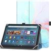 HoYiXi Custodia universale per 9-10.1 pollici Tablet Compatibile Fire HD 10 e Fire HD 10 Plus con Supporto e Cover per Cinturino da Polso per 9-10.1 Samsung Lenovo Huawei Android Tablet - Dblue