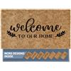 Barnyard Designs Zerbino con scritta in inglese Welcome to our Home, tappeto antiscivolo per interni ed esterni, tappetino di benvenuto per porta d'ingresso, ingresso di casa, decorazione per casa