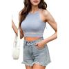Weardear Lingerie da Donna Canotta Sexy in Pizzo Top Corto Canotta Casual Corto Reggiseno Maglietta Intimo Senza Maniche Festa Corsetto Dimagrante