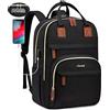 LOVEVOOK Zaino per computer portatile da donna da 15,6 pollici, zaino antifurto da donna, zaino da donna, grande capacità, con serratura a codice, zaino da viaggio da donna con porta USB, Chic,