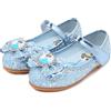 New front Ballerine da Bambine e Ragazze Ballerine Bambina Pelle Scarpe Singole Festa Danza Lustrino Scarpe Principessa Eleganti Piatto Ballerina Bimba Partito,Blu,29 EU