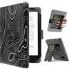 HoYiXi Custodia Universale for 6.8'' / 7" Kindle Paperwhite 2024-2012 Compatibile Kobo Clara HD/Kobo Clara 2E /PocketBook/Tolino/Sony eReader Cover Case Bracket standing function,Montagna nero